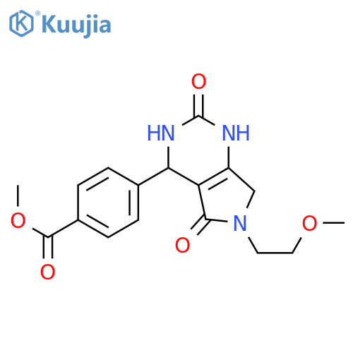 methyl 4-[6-(2-methoxyethyl)-2,5-dioxo-1,3,4,7-tetrahydropyrrolo[3,4-d]pyrimidin-4-yl]benzoate structure