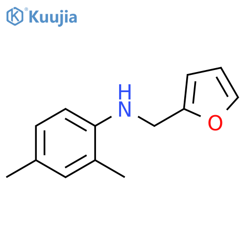N-(furan-2-yl)methyl-2,4-dimethylaniline structure