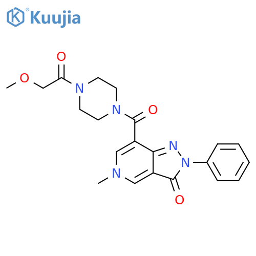 7-[4-(2-methoxyacetyl)piperazine-1-carbonyl]-5-methyl-2-phenyl-2H,3H,5H-pyrazolo[4,3-c]pyridin-3-one structure