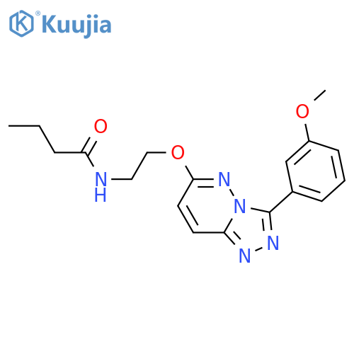 N-(2-{[3-(3-methoxyphenyl)-[1,2,4]triazolo[4,3-b]pyridazin-6-yl]oxy}ethyl)butanamide structure