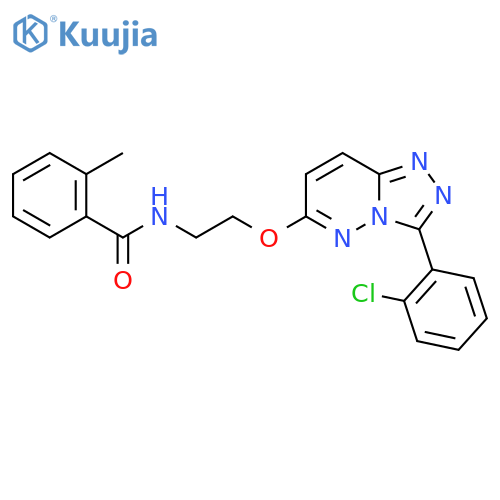 N-(2-{[3-(2-chlorophenyl)-[1,2,4]triazolo[4,3-b]pyridazin-6-yl]oxy}ethyl)-2-methylbenzamide structure