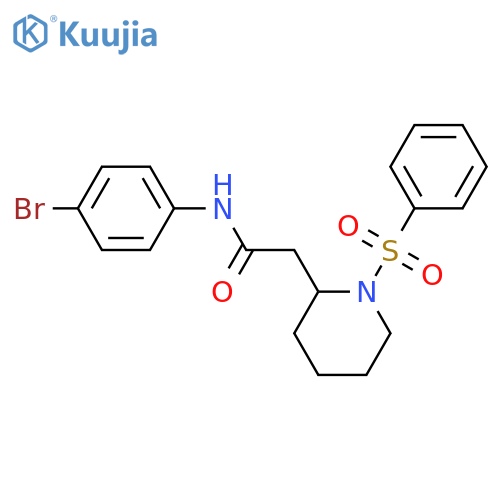 2-[1-(benzenesulfonyl)piperidin-2-yl]-N-(4-bromophenyl)acetamide structure