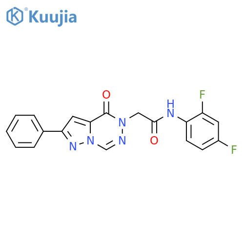 N-(2,4-difluorophenyl)-2-{4-oxo-2-phenyl-4H,5H-pyrazolo[1,5-d][1,2,4]triazin-5-yl}acetamide structure