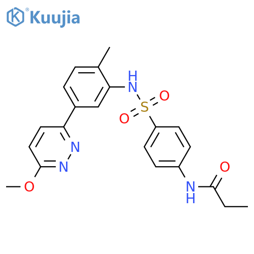 N-(4-{[5-(6-methoxypyridazin-3-yl)-2-methylphenyl]sulfamoyl}phenyl)propanamide structure