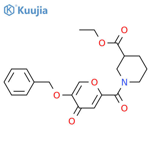 ethyl 1-[5-(benzyloxy)-4-oxo-4H-pyran-2-carbonyl]piperidine-3-carboxylate structure