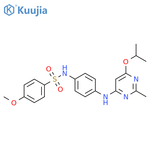4-methoxy-N-(4-{[2-methyl-6-(propan-2-yloxy)pyrimidin-4-yl]amino}phenyl)benzene-1-sulfonamide structure