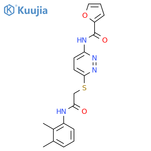 N-[6-({[(2,3-dimethylphenyl)carbamoyl]methyl}sulfanyl)pyridazin-3-yl]furan-2-carboxamide structure