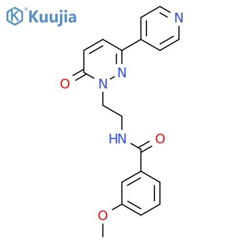 3-methoxy-N-{2-[6-oxo-3-(pyridin-4-yl)-1,6-dihydropyridazin-1-yl]ethyl}benzamide structure