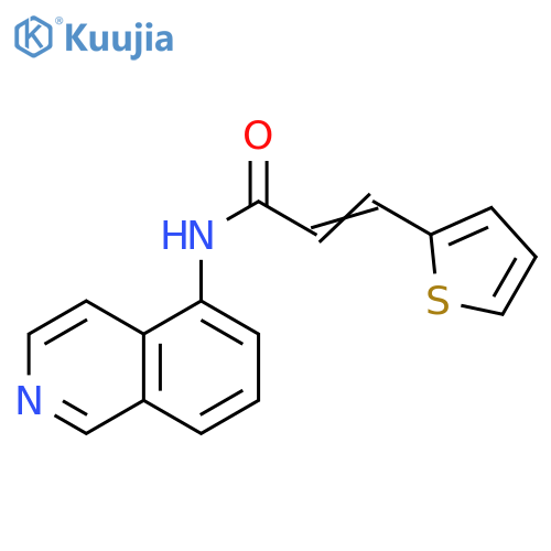 (2E)-N-(isoquinolin-5-yl)-3-(thiophen-2-yl)prop-2-enamide structure