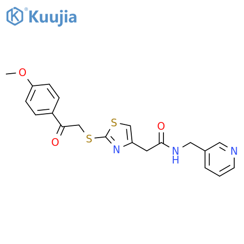 2-(2-{[2-(4-methoxyphenyl)-2-oxoethyl]sulfanyl}-1,3-thiazol-4-yl)-N-[(pyridin-3-yl)methyl]acetamide structure