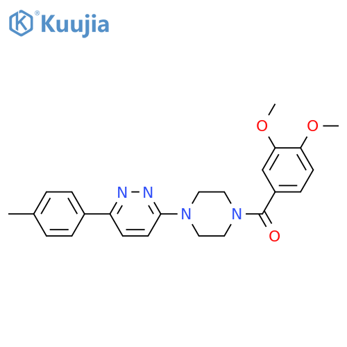 3-[4-(3,4-dimethoxybenzoyl)piperazin-1-yl]-6-(4-methylphenyl)pyridazine structure