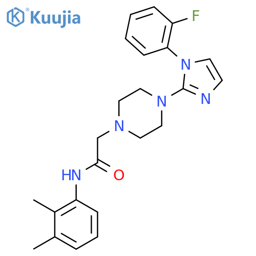 N-(2,3-dimethylphenyl)-2-{4-[1-(2-fluorophenyl)-1H-imidazol-2-yl]piperazin-1-yl}acetamide structure