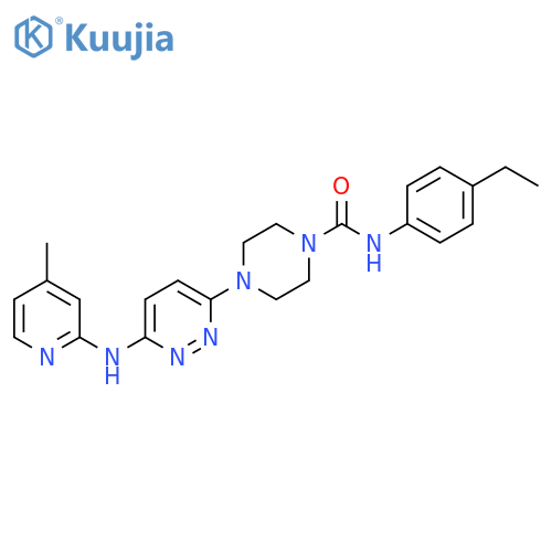 N-(4-ethylphenyl)-4-{6-[(4-methylpyridin-2-yl)amino]pyridazin-3-yl}piperazine-1-carboxamide structure