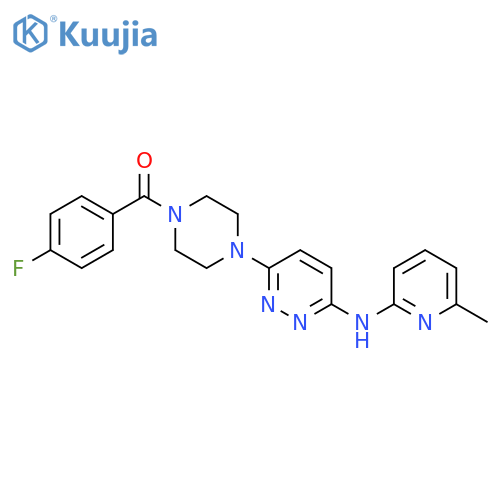 6-[4-(4-fluorobenzoyl)piperazin-1-yl]-N-(6-methylpyridin-2-yl)pyridazin-3-amine structure