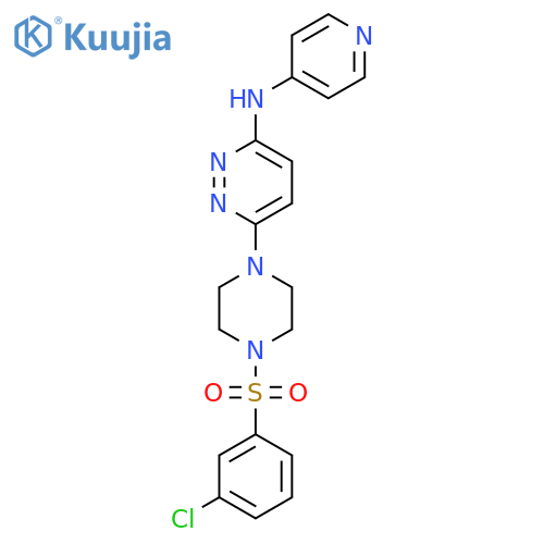 6-[4-(3-chlorobenzenesulfonyl)piperazin-1-yl]-N-(pyridin-4-yl)pyridazin-3-amine structure