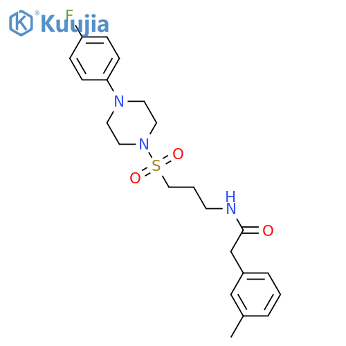 N-(3-{[4-(4-fluorophenyl)piperazin-1-yl]sulfonyl}propyl)-2-(3-methylphenyl)acetamide structure