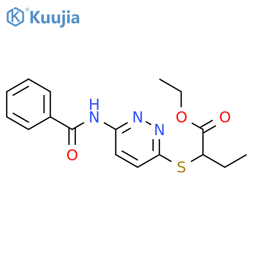 ethyl 2-[(6-benzamidopyridazin-3-yl)sulfanyl]butanoate structure