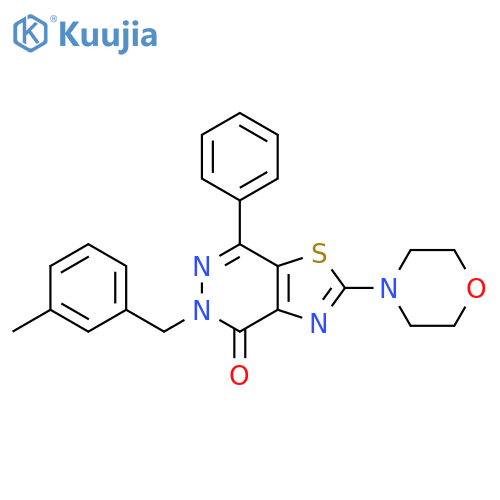 5-[(3-methylphenyl)methyl]-2-(morpholin-4-yl)-7-phenyl-4H,5H-[1,3]thiazolo[4,5-d]pyridazin-4-one structure
