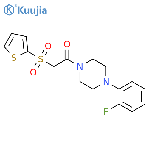 1-[4-(2-fluorophenyl)piperazin-1-yl]-2-(thiophene-2-sulfonyl)ethan-1-one structure