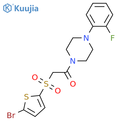2-[(5-bromothiophen-2-yl)sulfonyl]-1-[4-(2-fluorophenyl)piperazin-1-yl]ethan-1-one structure
