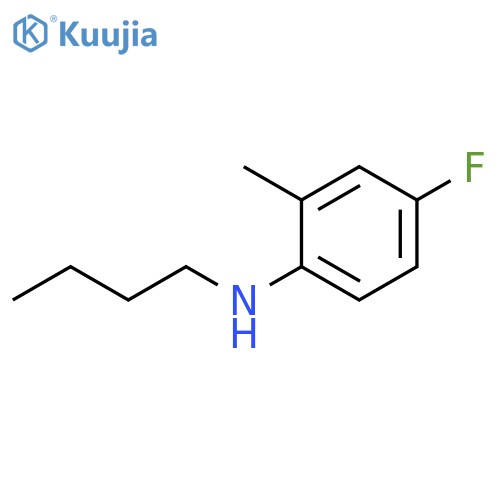 N-butyl-4-fluoro-2-methylaniline structure
