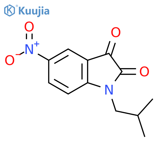 1-(2-methylpropyl)-5-nitro-2,3-dihydro-1H-indole-2,3-dione structure