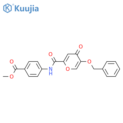 methyl 4-[5-(benzyloxy)-4-oxo-4H-pyran-2-amido]benzoate structure
