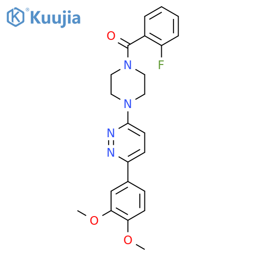 3-(3,4-dimethoxyphenyl)-6-[4-(2-fluorobenzoyl)piperazin-1-yl]pyridazine structure