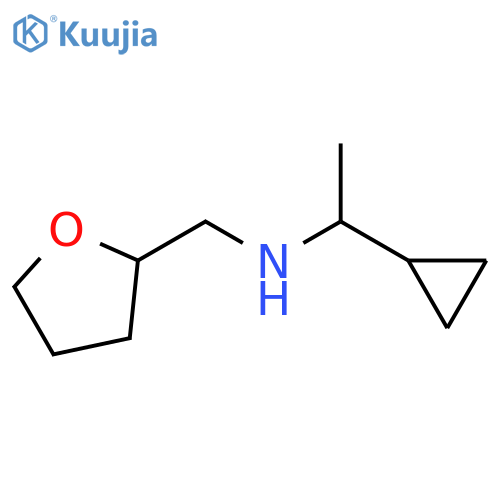 (1-cyclopropylethyl)[(oxolan-2-yl)methyl]amine structure