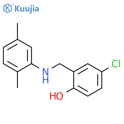 4-chloro-2-[(2,5-dimethylanilino)methyl]phenol structure