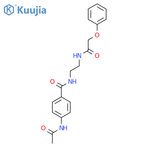 N-{2-[(4-acetamidophenyl)formamido]ethyl}-2-phenoxyacetamide structure