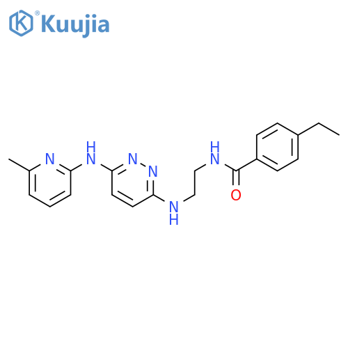 4-ethyl-N-[2-({6-[(6-methylpyridin-2-yl)amino]pyridazin-3-yl}amino)ethyl]benzamide structure