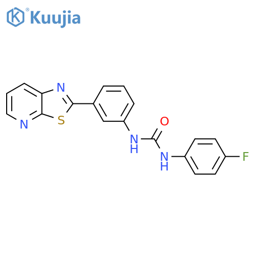 1-(4-fluorophenyl)-3-(3-{[1,3]thiazolo[5,4-b]pyridin-2-yl}phenyl)urea structure