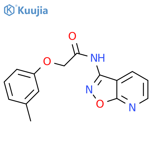 2-(3-methylphenoxy)-N-{[1,2]oxazolo[5,4-b]pyridin-3-yl}acetamide structure