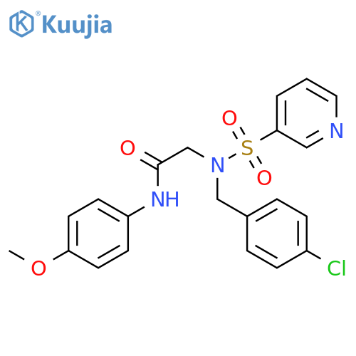 2-{N-[(4-chlorophenyl)methyl]pyridine-3-sulfonamido}-N-(4-methoxyphenyl)acetamide structure
