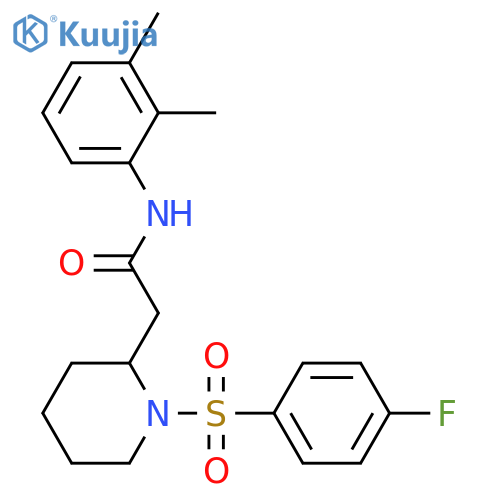 N-(2,3-dimethylphenyl)-2-[1-(4-fluorobenzenesulfonyl)piperidin-2-yl]acetamide structure