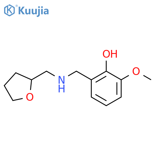2-Methoxy-6-((((tetrahydrofuran-2-yl)methyl)amino)methyl)phenol structure