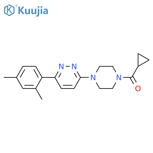 3-(4-cyclopropanecarbonylpiperazin-1-yl)-6-(2,4-dimethylphenyl)pyridazine structure