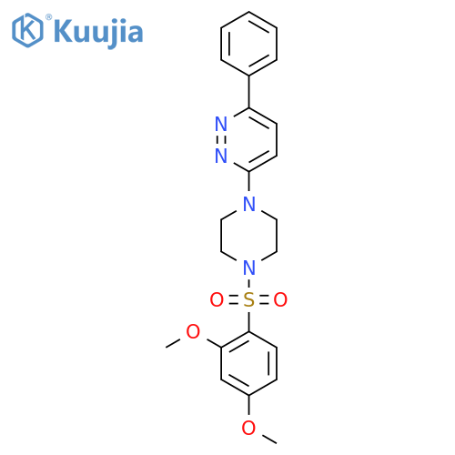 3-[4-(2,4-dimethoxybenzenesulfonyl)piperazin-1-yl]-6-phenylpyridazine structure