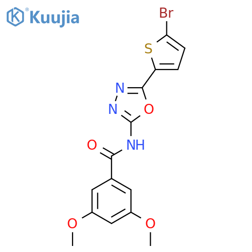 N-[5-(5-bromothiophen-2-yl)-1,3,4-oxadiazol-2-yl]-3,5-dimethoxybenzamide structure
