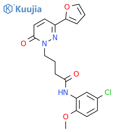 N-(5-chloro-2-methoxyphenyl)-4-[3-(furan-2-yl)-6-oxo-1,6-dihydropyridazin-1-yl]butanamide structure