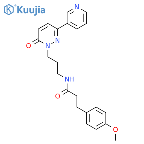 3-(4-methoxyphenyl)-N-{3-[6-oxo-3-(pyridin-3-yl)-1,6-dihydropyridazin-1-yl]propyl}propanamide structure