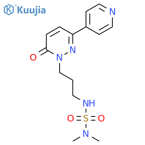 2-{3-[(Dimethylsulfamoyl)amino]propyl}-6-(pyridin-4-yl)-2,3-dihydropyridazin-3-one structure