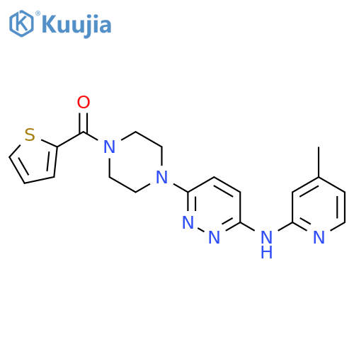 N-(4-methylpyridin-2-yl)-6-[4-(thiophene-2-carbonyl)piperazin-1-yl]pyridazin-3-amine structure