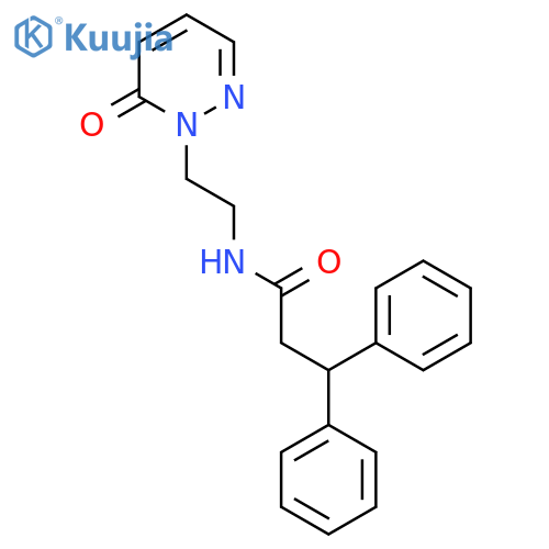N-[2-(6-oxo-1,6-dihydropyridazin-1-yl)ethyl]-3,3-diphenylpropanamide structure