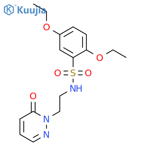 2,5-diethoxy-N-[2-(6-oxo-1,6-dihydropyridazin-1-yl)ethyl]benzene-1-sulfonamide structure