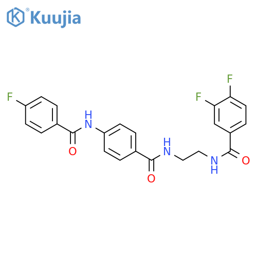 N-[4-({2-[(3,4-difluorophenyl)formamido]ethyl}carbamoyl)phenyl]-4-fluorobenzamide structure