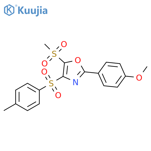 5-methanesulfonyl-2-(4-methoxyphenyl)-4-(4-methylbenzenesulfonyl)-1,3-oxazole structure