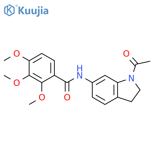 N-(1-acetyl-2,3-dihydro-1H-indol-6-yl)-2,3,4-trimethoxybenzamide structure