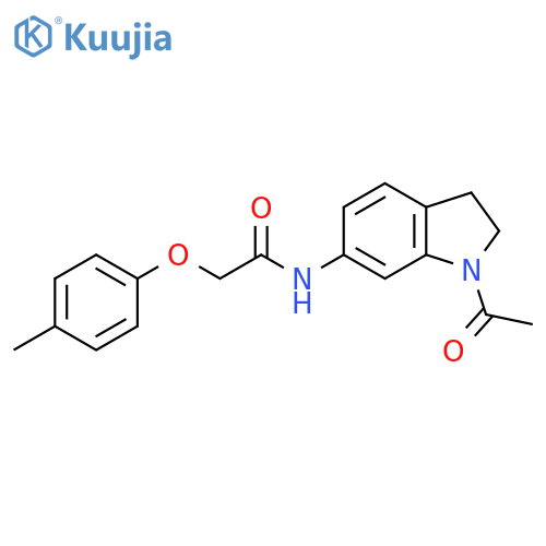 N-(1-acetyl-2,3-dihydro-1H-indol-6-yl)-2-(4-methylphenoxy)acetamide structure